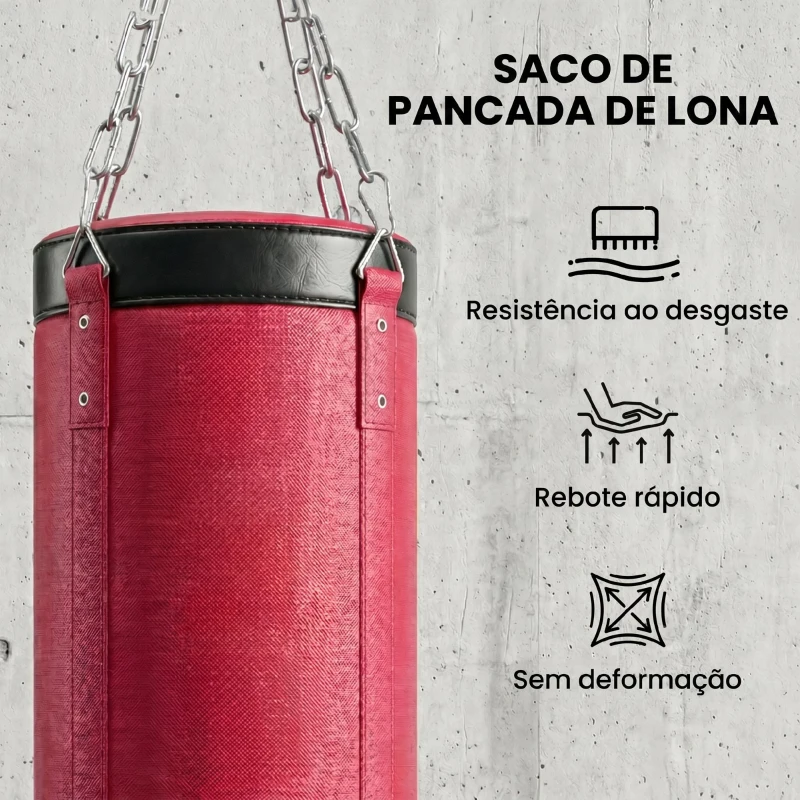 SPORTNOW Suporte para Saco de Boxe de Pé em Aço, Altura Ajustável 175–220 cm e 185–231 cm, Base Pesada e Saco de Lona