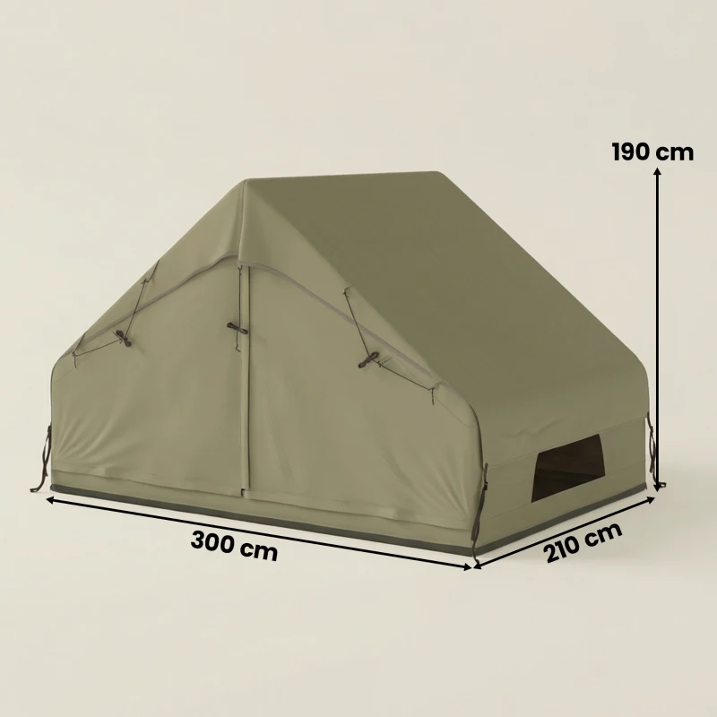 Outsunny Inflatable Tent Waterproof for Camping Blow Up Tent with Pump Carry Bag for 2-4 Person