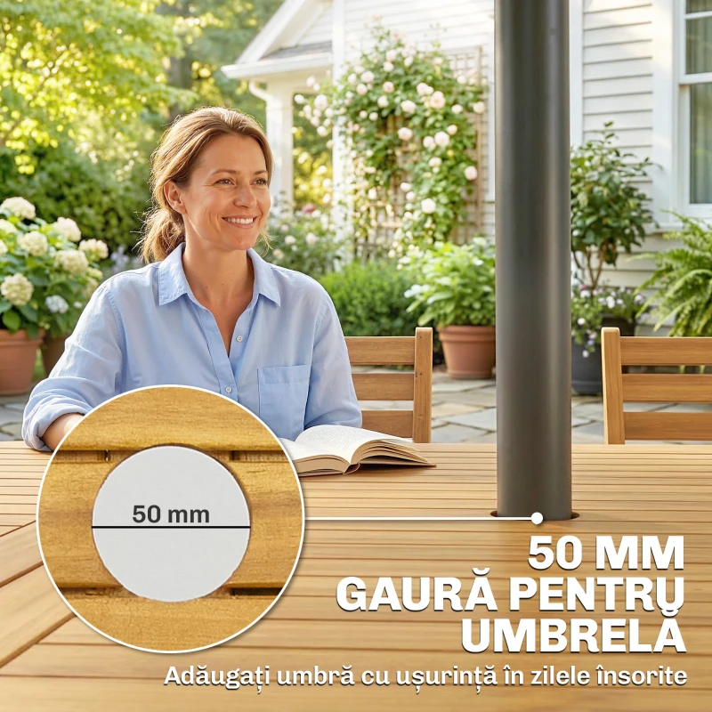 Outsunny economisire spațiu terasă pliabilă