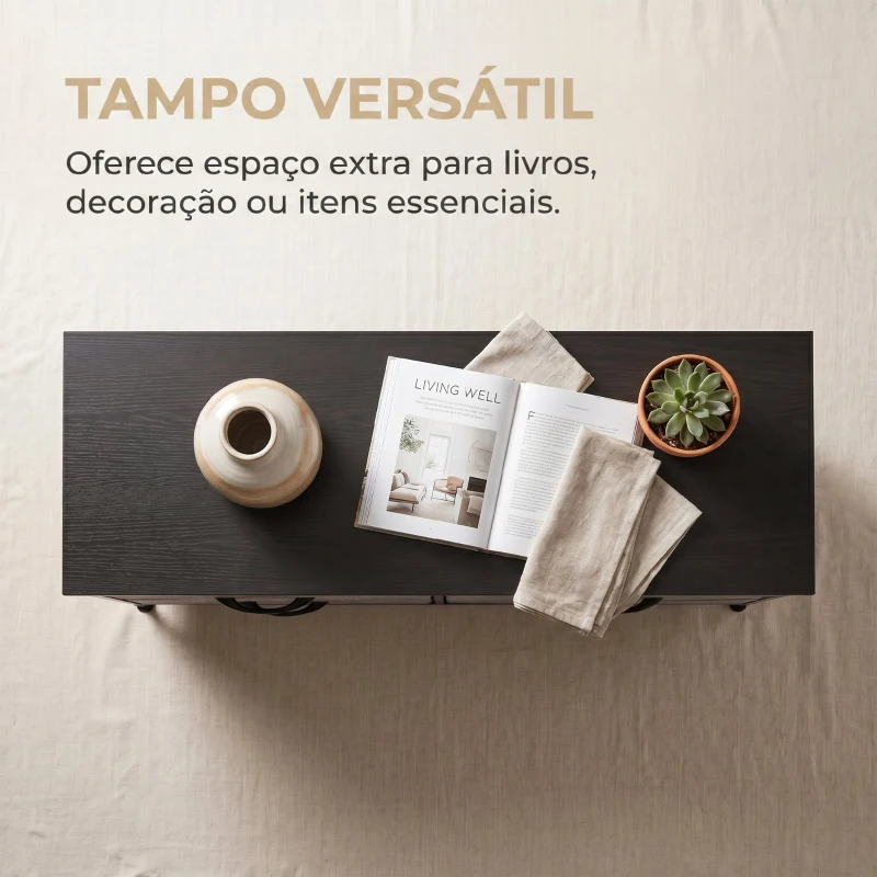 HOMCOM Cómoda com 5 Gavetas de Tecido com Estrutura de Aço Para Sala Escritório Preto e Cinzento Escuro