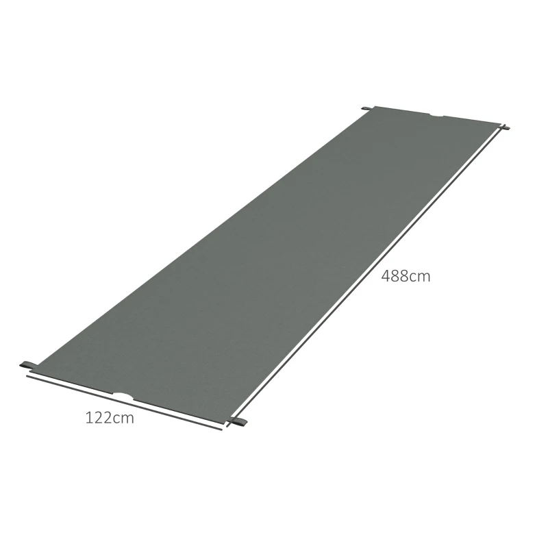 Outsunny Ersatzdach für Pergola mit UV-Schutz, Sonnensegel für Terrassenüberdachung für 3 x 3 m Pavillon, Dunkelgrau