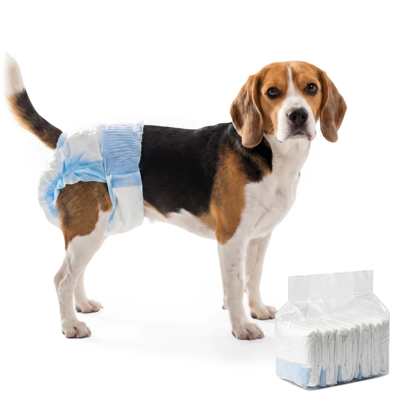 PawHut Disposable Dog Diapers Female for M Dogs Incontinence or Excitable Urination and Training 48 Count