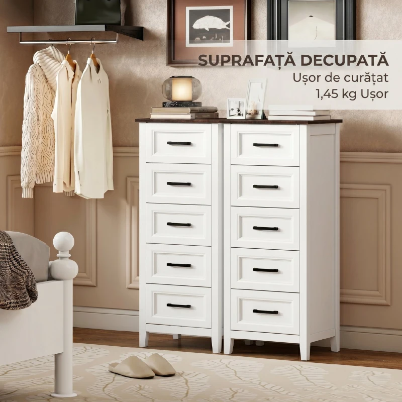HOMCOM comodă înaltă și îngustă