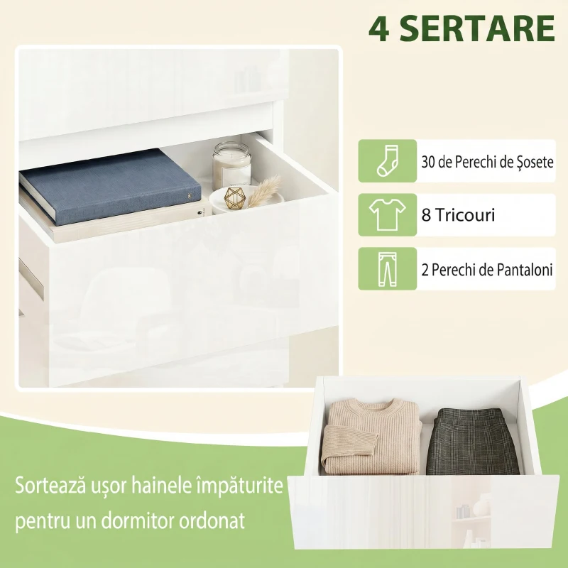 HOMCOM Comodă îngustă