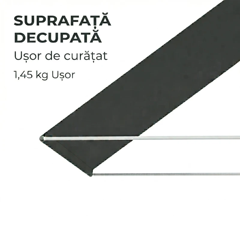 Outsunny Copertină Retractabilă cu Brațe, Deschidere Manuală, Înclinare și Protecție UV30+, 150x120 cm, Gri