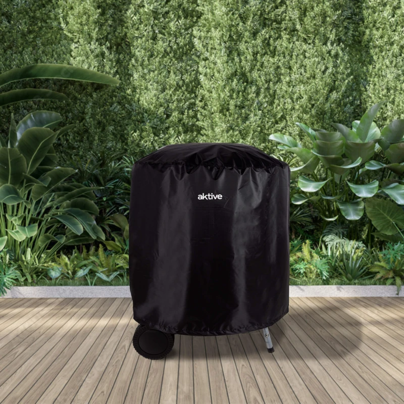 Funda para Barbacoa Impermeable de Poliéster 210D, Ø69,5x67 Cm, Negro