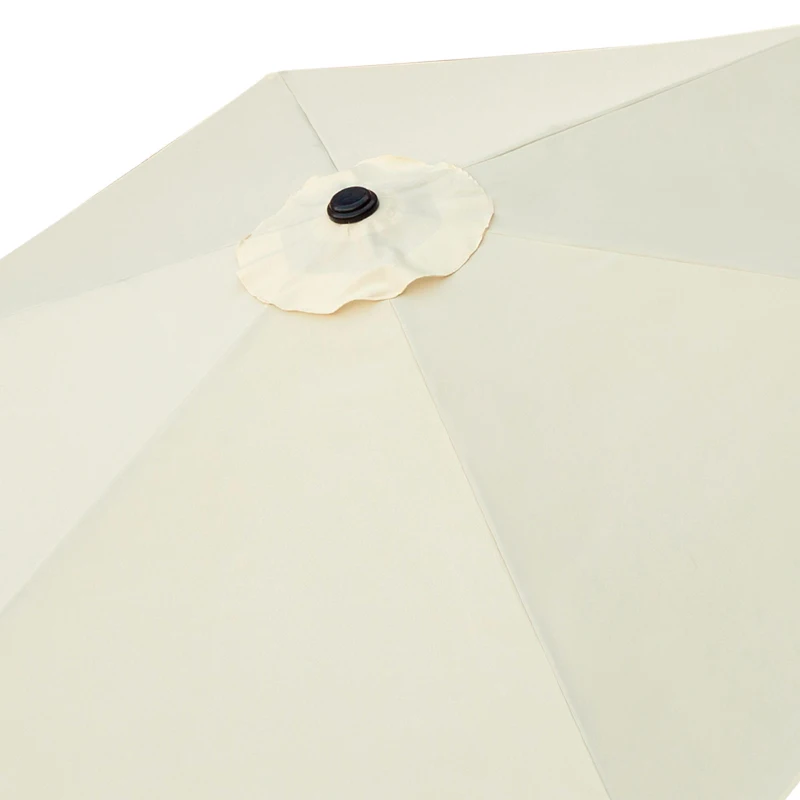 Sombrilla para Jardín Hexagonal Doble Polea, 300x300x250 Cm, Crema