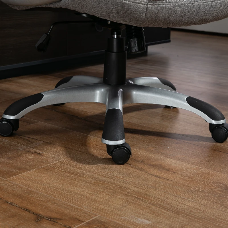 Vinsetto Linen-Look Office Chair, with Adjustable Height and Tension - Grey