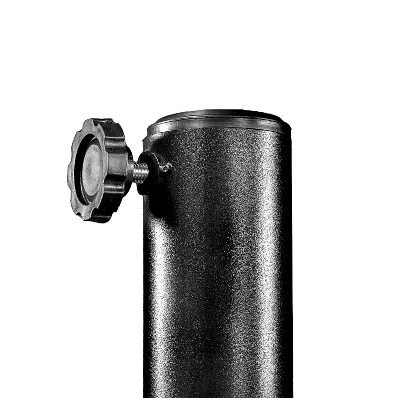 Base Cuadrada para Sombrilla Ajustable Ø38/48 Mm con Asas, 48x48x34 Cm, Negro