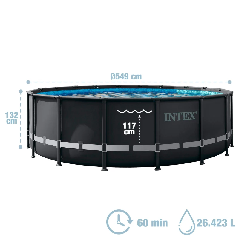 Piscina Desmontable Redonda Ultra XTR con Depuradora 7.900 L/h, 549x549x132 Cm, Azul