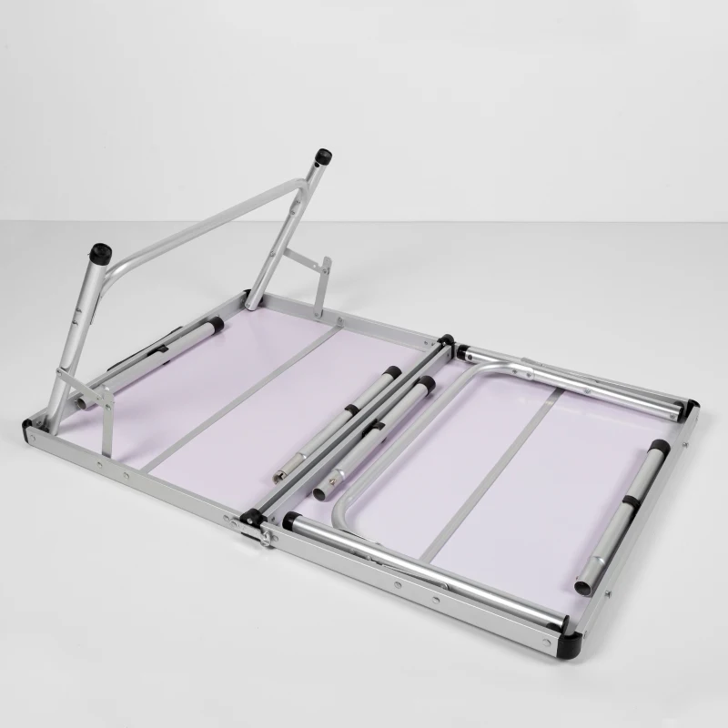Mesa Plegable Camping Aktive Ajustable 90x60x40/70 Cm, Gris