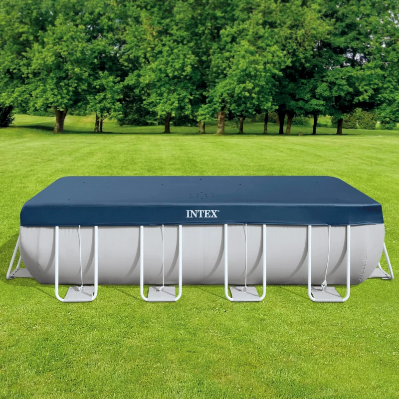 Cobertor INTEX Rectangular Compatible Prism Frame Vinilo Resistente, 389x184x20 Cm, Azul