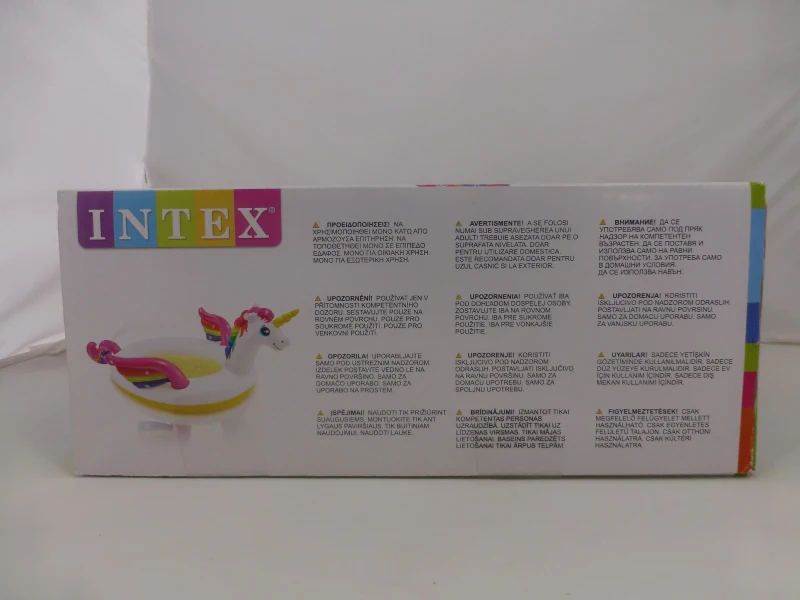 Piscina Hinchable Infantil Unicornio con Pulverizador y Tapón, 193x272x104 Cm, Multicolor