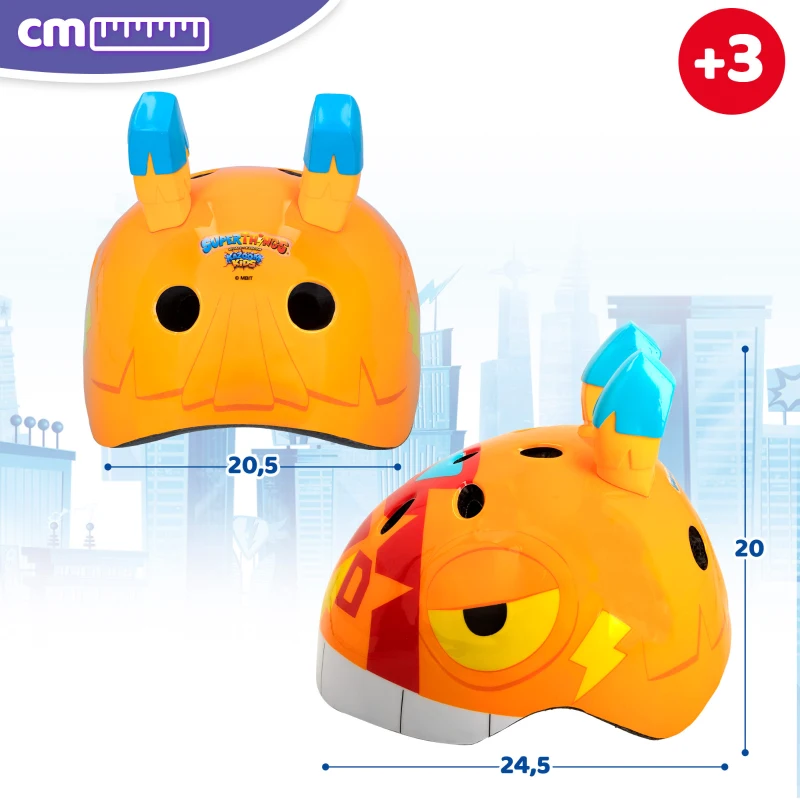 Casco Infantil para Patinete 3D Smash Crash SuperThings, 20,5x24,5x20 Cm, Multicolor