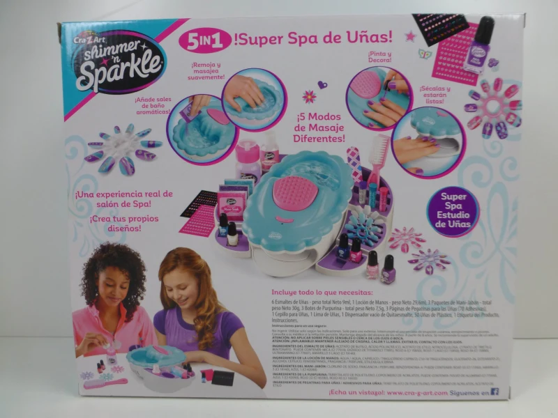 Spa de Uñas 5 en 1 Shimmer 'N Sparkle, 35,5x12,5x30 Cm, Multicolor