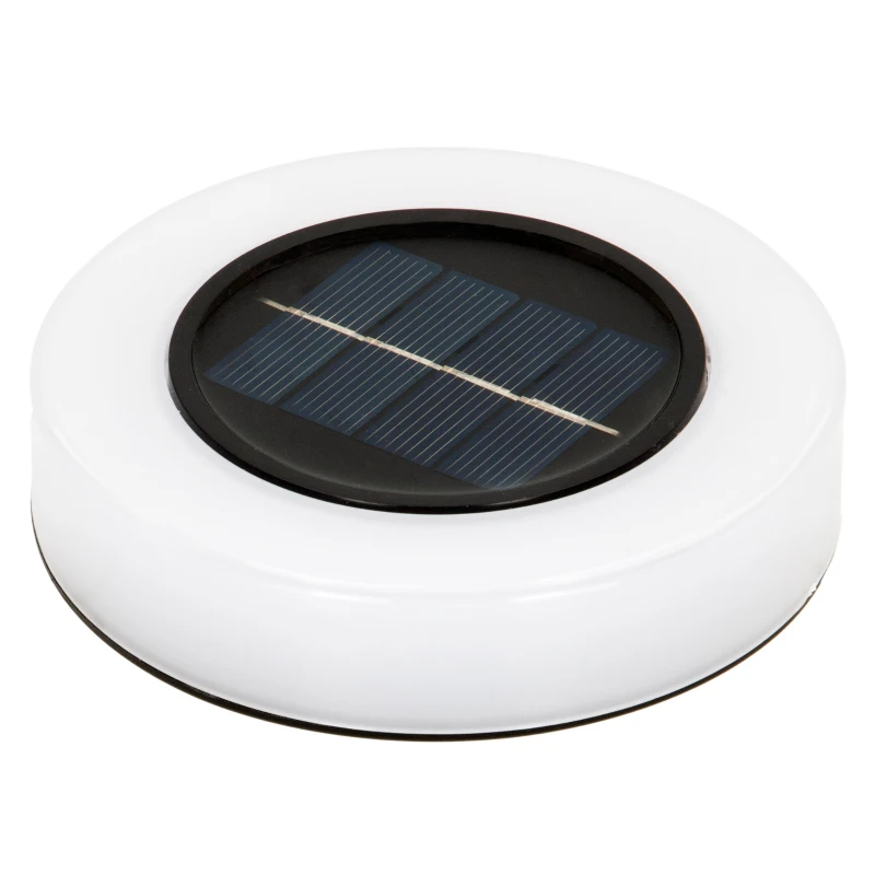 Pack 4 Focos Solares LED Baliza Removible, 10,5x10,5x11 Cm, Negro y Blanco