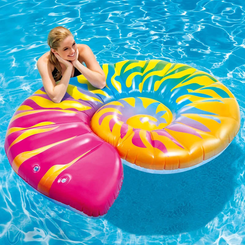 Colchoneta Hinchable Caracola INTEX, 157x127x25 Cm, Multicolor