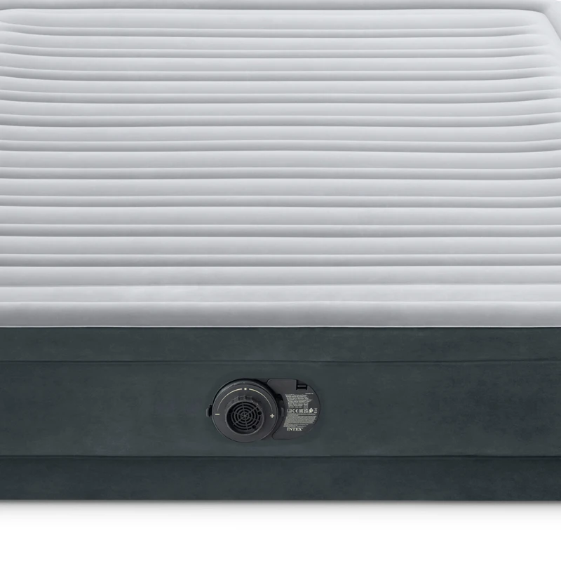 Cama Hinchable Doble Fiber-Tech con Bomba Integrada, 152x203x33 Cm, Gris