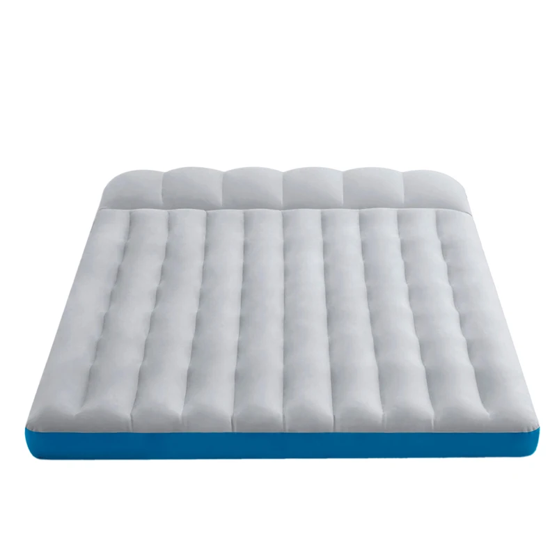 Colchoneta Hinchable Doble Intex Camping 127x193x24 Cm, Gris y Azul