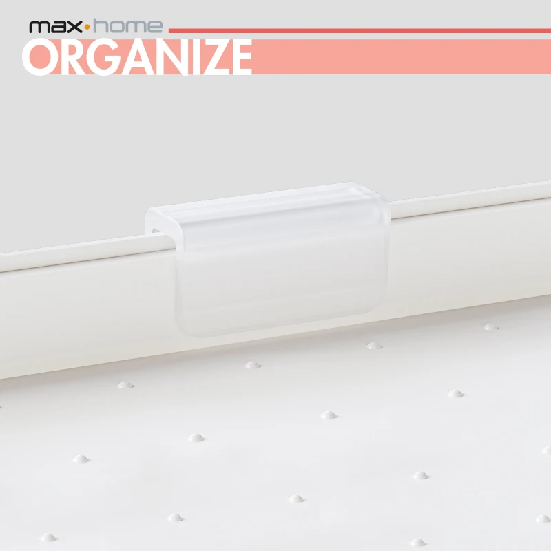 Pack 2 Organizadores de Especias Doble Altura con Bandeja Extraíble, 37,5x19x25,5 Cm, Blanco