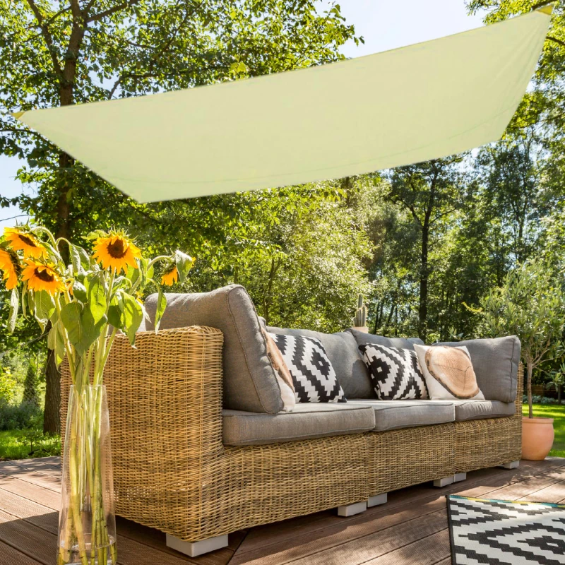 Toldo Vela Rectangular Aktive Garden Poliéster 160 G/m², 300x200 Cm, Crema