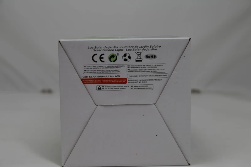 Pack 4 Focos Solares LED Baliza Removible, 10,5x10,5x11 Cm, Negro y Blanco