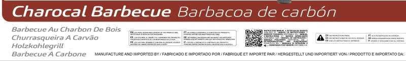 Barbacoa de Carbón Portátil con Tapa y Termómetro, 57x57x86 Cm, Negro