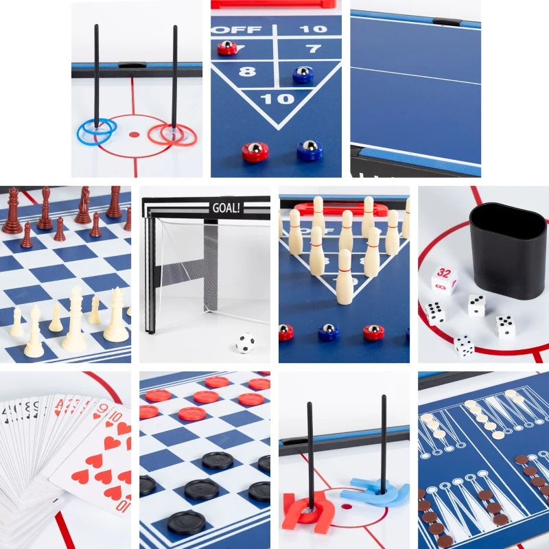 Mesa Multijuegos 21 en 1, 120x110x82 Cm, Multicolor