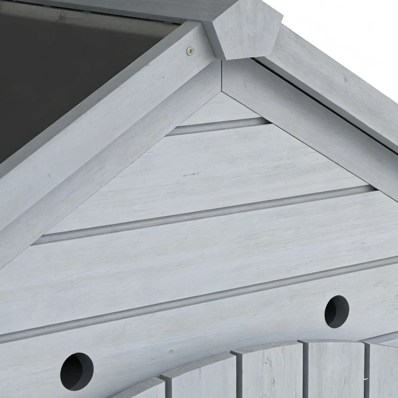 Outsunny Houten Tuinkast Extra Hoge Gereedschapskast met Verstelbare Planken, Magnetische Deur en Gegalvaniseerd Dak