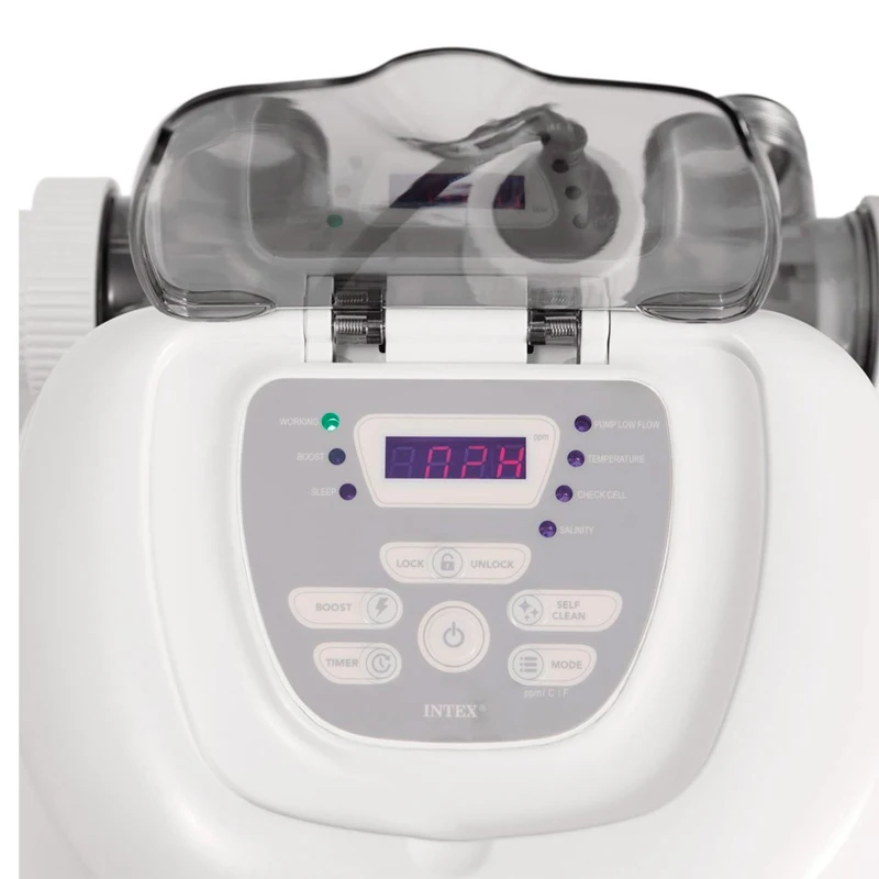 Clorador Salino Intex Krystal Clear E.C.O. 7 G/h QS700 Plus, 43x35x30 Cm, Blanco