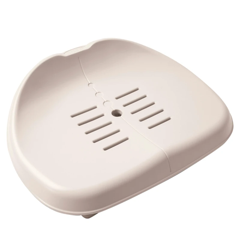 Asiento Spa Regulable en 2 Alturas y Antideslizante, 47x36x22 Cm, Crema