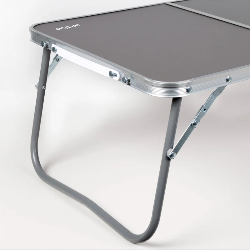Mesa Plegable Camping Portátil, 60x40x25 Cm, Antracita