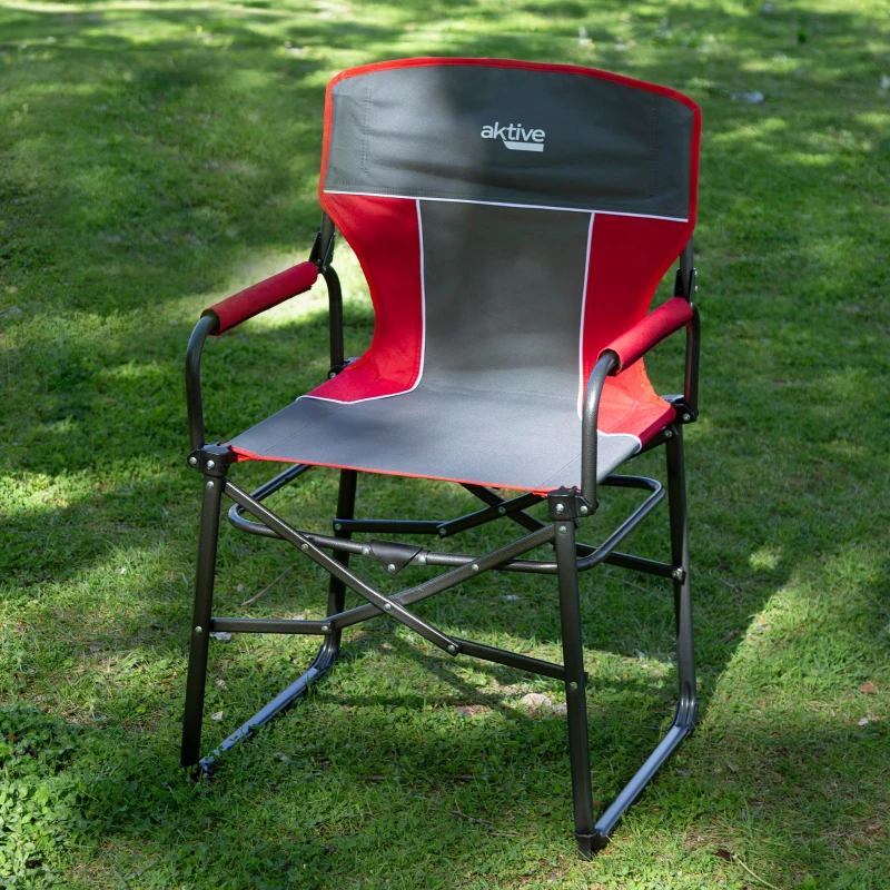 Silla Plegable Camping Antivuelco Autosoportada, 51x12x48 Cm, Gris