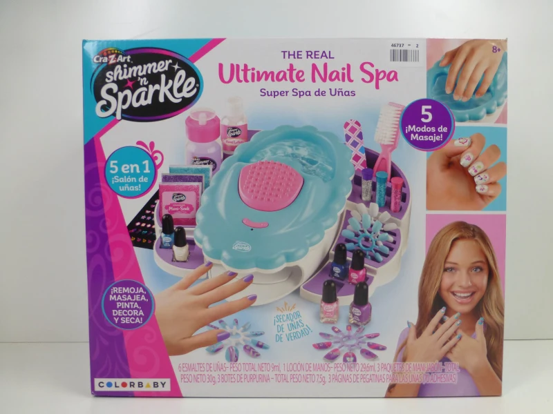 Spa de Uñas 5 en 1 Shimmer 'N Sparkle, 35,5x12,5x30 Cm, Multicolor