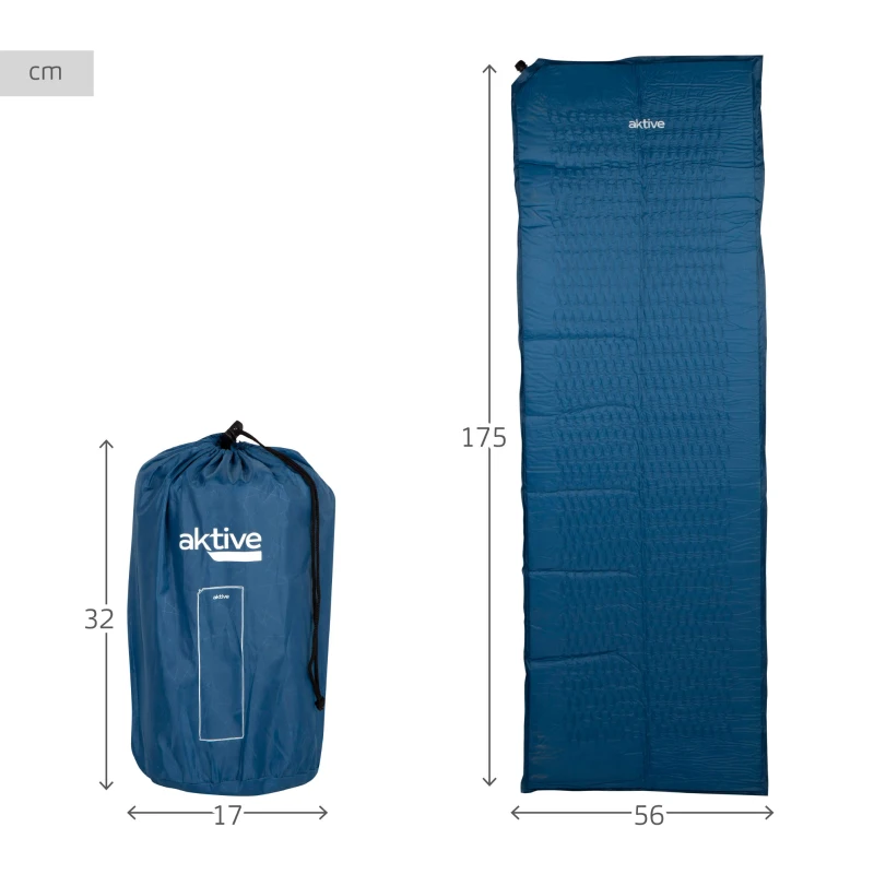 Esterilla Hinchable Aktive Autoinflable, 175x56 Cm, Verde