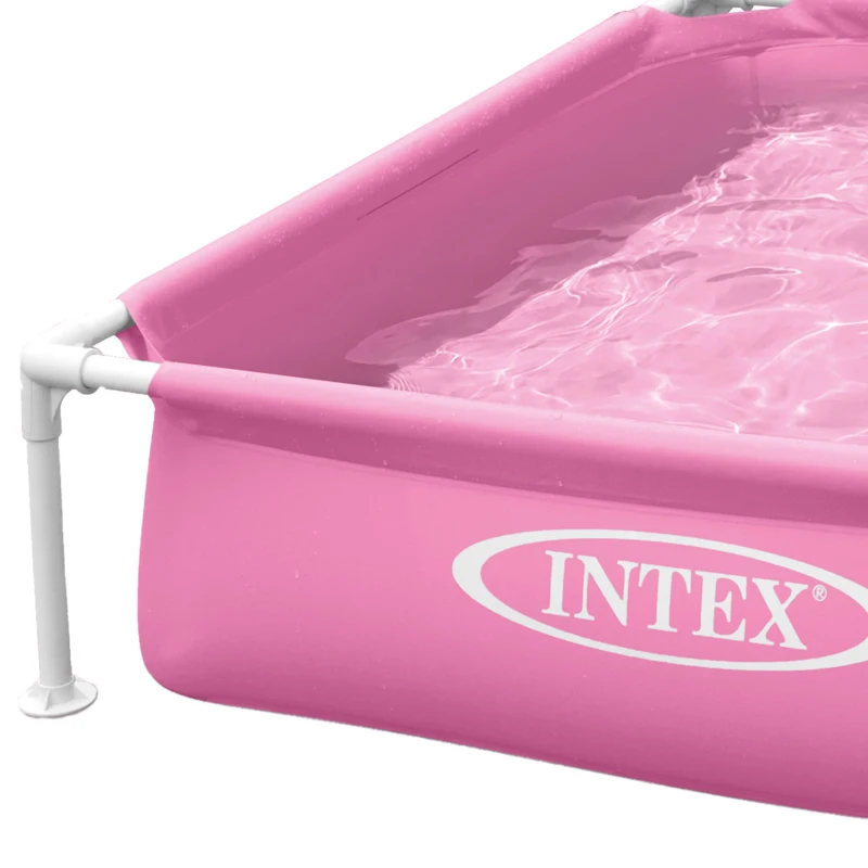 Piscina Desmontable Cuadrada Mini Frame 122x122x30 Cm, Rosa