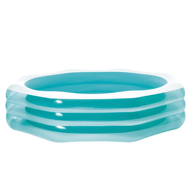 Piscina Hinchable Familiar Octogonal Intex, 254x254x56 Cm, Azul
