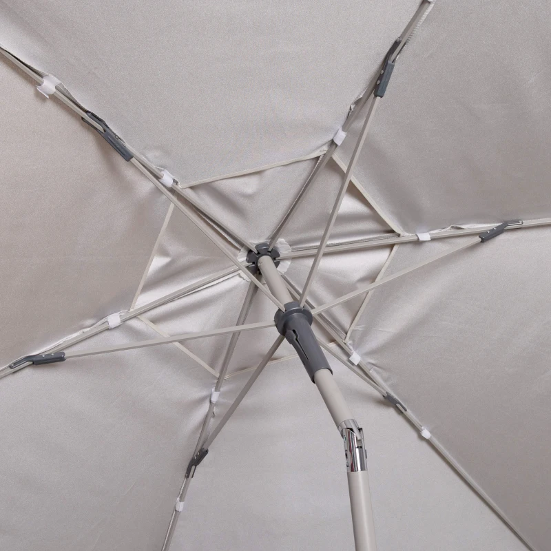 Sombrilla de Jardín Hexagonal Inclinable con Protección UV50, 230 Cm, Antracita
