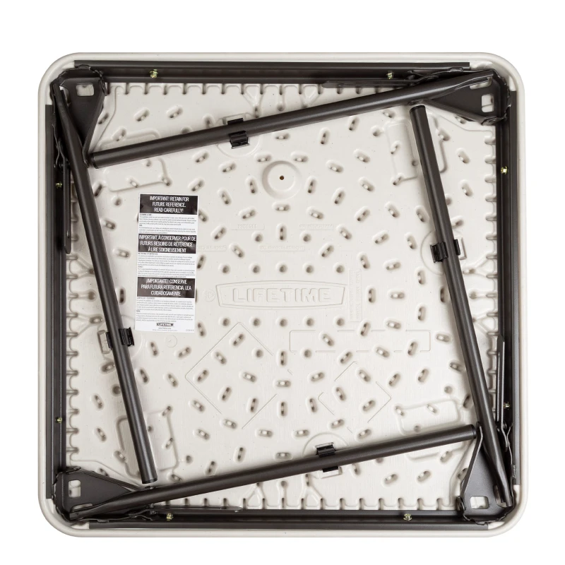 Mesa Plegable Infantil Lifetime Cuadrada, 61x61x53,5 Cm, Crema