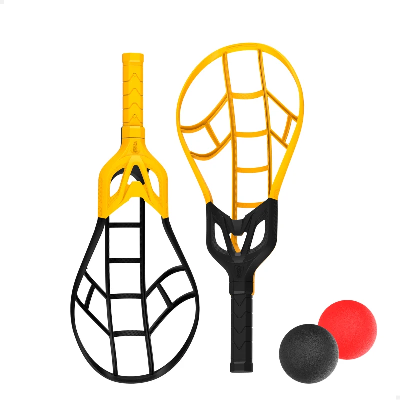 Set Raquetas Trac-Ball Wham-O Grandes para Niños, 46x10,5x30,5 Cm, Amarillo/Negro