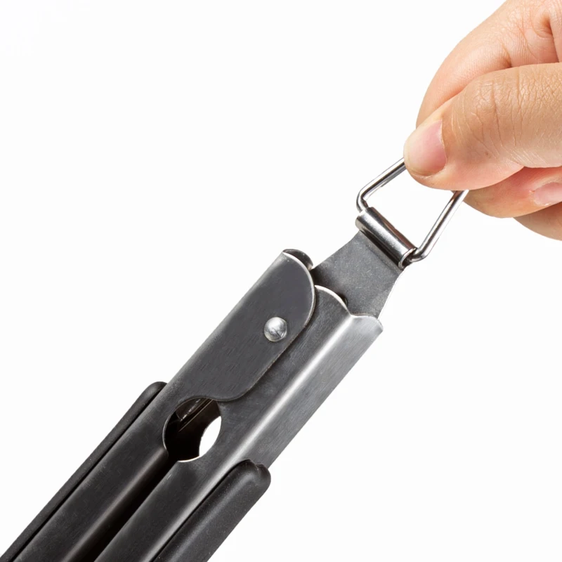 Set Utensilios Barbacoa Aktive, Acero Inoxidable con Mango Antideslizante, 41x9 Cm, Gris y Negro