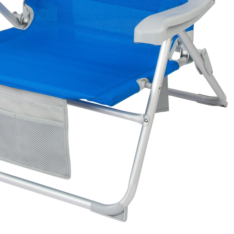 Silla de Playa Mochila XL Plegable 55x66x86 Cm, Azul
