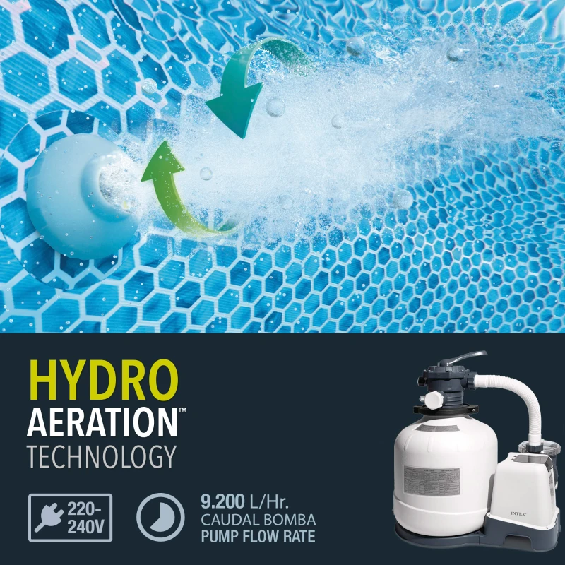 Depuradora de Arena Intex Krystal Clear, 12.000 L/h, 0,75 HP, 70x46,5x57 Cm, Azul