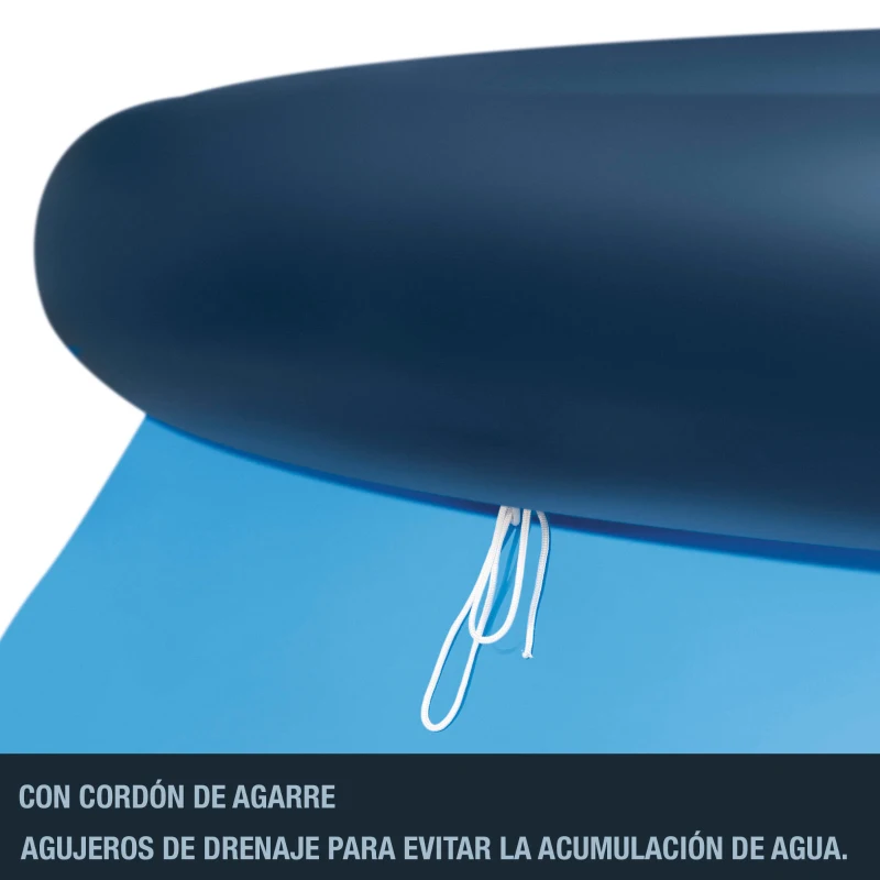 Cobertor Redondo Intex Vinilo Resistente 345 Cm, Azul