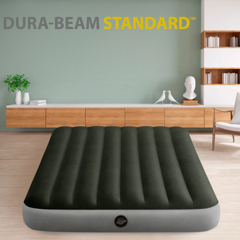 Colchón Hinchable Doble Prestige Downy con Hinchador Eléctrico 25W, 137x191x25 Cm, Gris