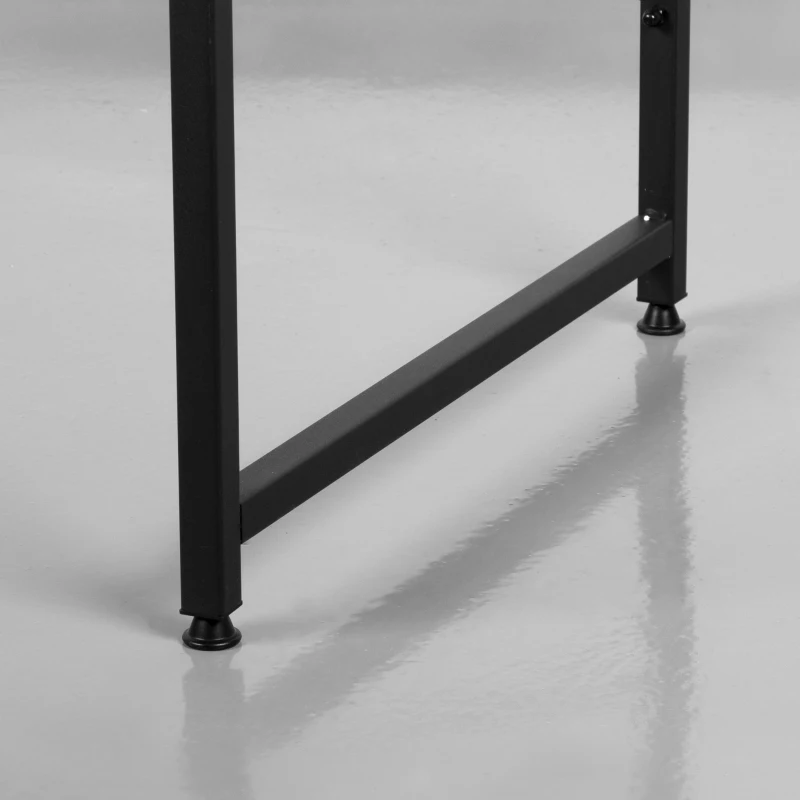 Escritorio Max Home con Estantería y Tablero Perforado, 85x50x148 Cm, Negro