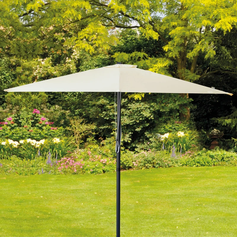 Sombrilla para Jardín Cuadrada con Protección UV50, 300x300 Cm, Crema