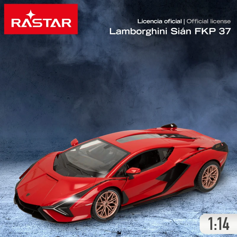 Coche Teledirigido RASTAR Licencia Oficial 1:14 con Luces y Puertas, 36x15,5x9,5 Cm, Rojo
