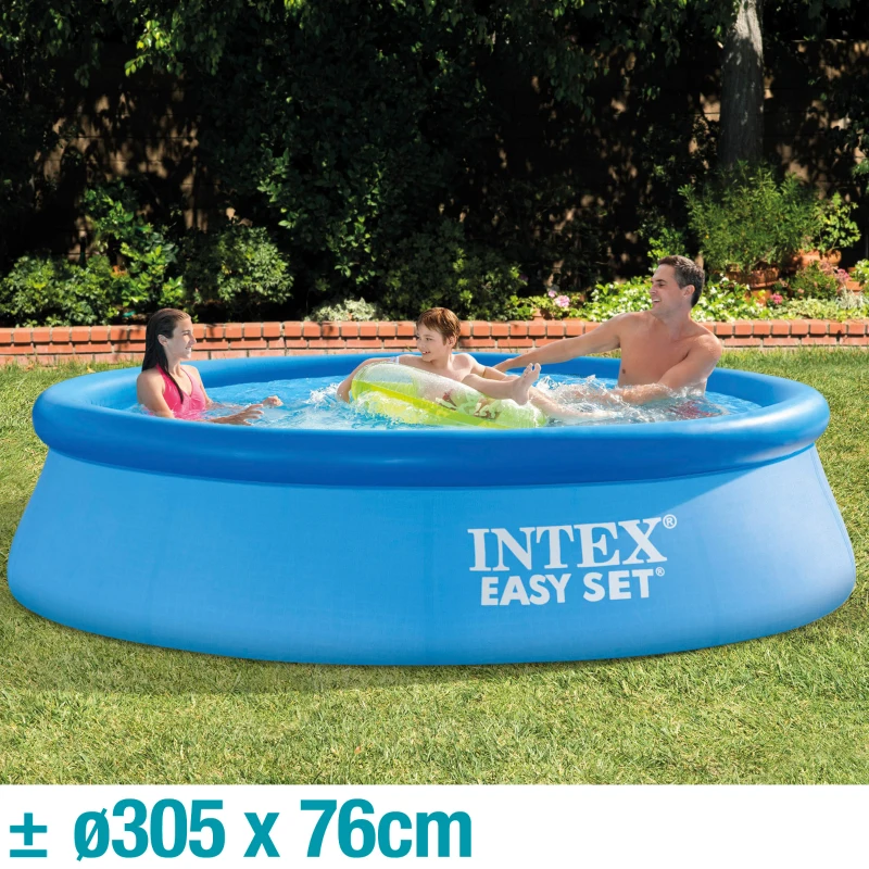 Piscina Hinchable Intex Easy Set con Depuradora, 305x305x76 Cm, Azul