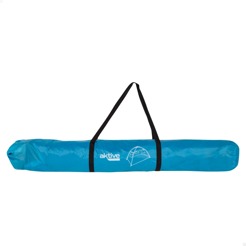Paravientos Playa 4 Personas Plegable con Suelo y Ventanas 100x14x13 Cm, Azul